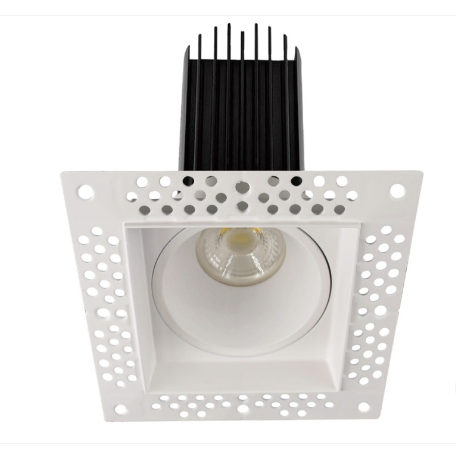 Lotus LED Lights LED-2-S15W-3018K-WH-T-SQ 2" Trimless Square Led Downlight - High Output - 15w - Dim To Warm / 3k-18k - 800 Lumens - 120v - White Finish