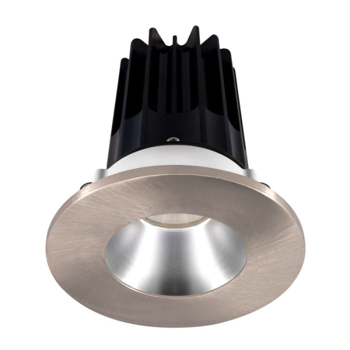 Lotus LED Lights LED-2-S15W-30K-2RRAK-2RTBN-24 2" LED Recessed Downlight - High Output W/24 Degree Beam Angle, 15 Watt, CCT 3000K, 120V, Silver Reflector/ Round Brushed Nickel Trim
