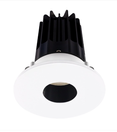 Lotus LED Lights LED-2-S15W-30K-2RRBK-2RPH 2" Led Recessed Downlight - High Output - 15w - 3000k - 1,000 Lumens - Black Reflector - Pinhole Trim - 120v
