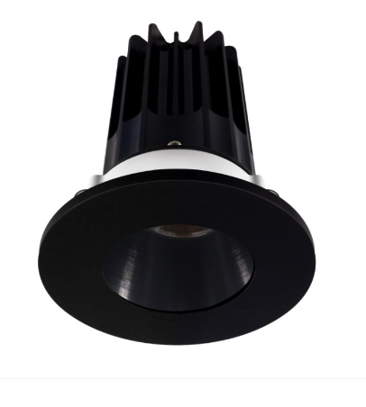 Lotus LED Lights LED-2-S15W-30K-2RRBK-2RTBK-24 2" Led Recessed Downlight - High Output - 15w - 3000k - 1,000 Lumens - Black Reflector - Round Black Trim - 24° - 120v