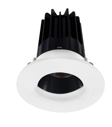 Lotus LED Lights LED-2-S15W-30K-2RRBK-2RWW 2" Led Recessed Downlight - High Output - 15w - 3000k - 1,000 Lumens - Black Reflector - Wall Wash Trim - 120v