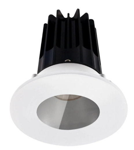 Lotus LED Lights LED-2-S15W-30K-2RRCH-2RST-24D 2 inch Recessed Downlight LED, Wattage 15W, Color Temperature 3000K, Lumens 1000 lm, 24° Beam Angle, Chrome Reflector, Round Shower Trim
