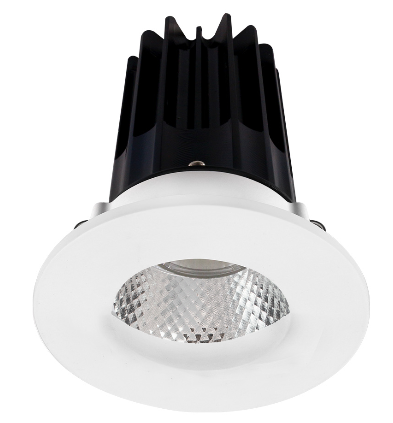 Lotus LED Lights LED-2-S15W-30K-2RRDM-2RWW-24D 2 inch Recessed Downlight LED, Wattage 15W, Color Temperature 3000K, Lumens 1000 lm, 24° Beam Angle, Diamond Reflector, Round Wall Wash Trim
