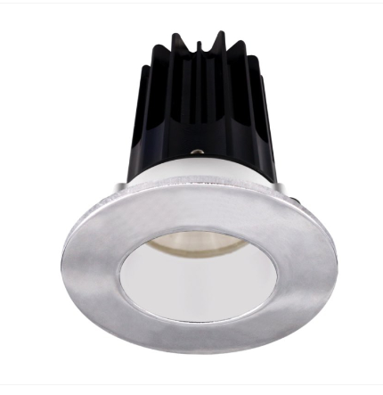 Lotus LED Lights LED-2-S15W-30K-2RRWH-2RTCH-24 2" Led Recessed Downlight - High Output - 15w - 3000k - 1,000 Lumens - White Reflector - Round Chrome Trim - 24° - 120v