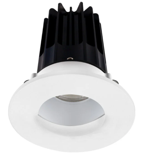 Lotus LED Lights LED-2-S15W-40K-2RRAK-2RWW-24D 2 inch Recessed Downlight LED, Wattage 15W, Color Temperature 4000k, Lumens 1020 lm, 24° Beam Angle, Alzak Reflector, Round Wall Wash Trim