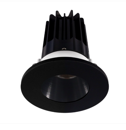 Lotus LED Lights LED-2-S15W-40K-2RRBK-2RTBK-24 2" Led Recessed Downlight - High Output - 15w - 4000k - 1,020 Lumens - Black Reflector - Round Black Trim - 24° - 120v
