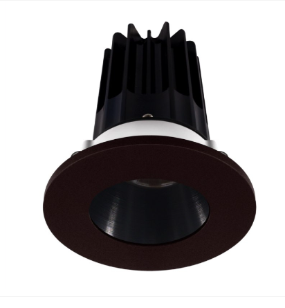 Lotus LED Lights LED-2-S15W-40K-2RRBK-2RTBZ-24 2" Led Recessed Downlight - High Output - 15w - 4000k - 1,020 Lumens - Black Reflector - Round Bronze Trim - 24° - 120v