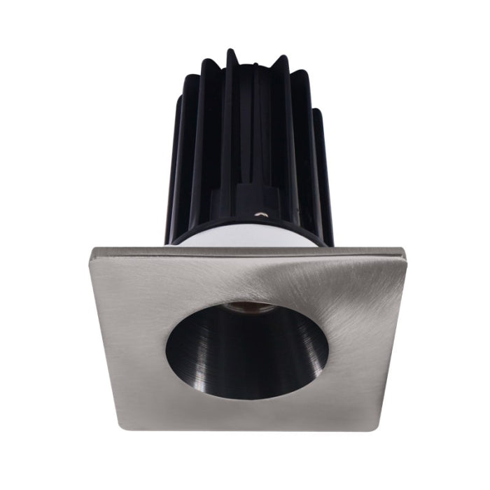 Lotus LED Light LED-2-S15W-40K-2RRBK-2STBN-24 2" LED Recessed Downlight - High Output W/24 Degree Beam Angle, 15 Watt, CCT 4000K, 120V, Black Reflector/ Square Brushed Nickel Trim
