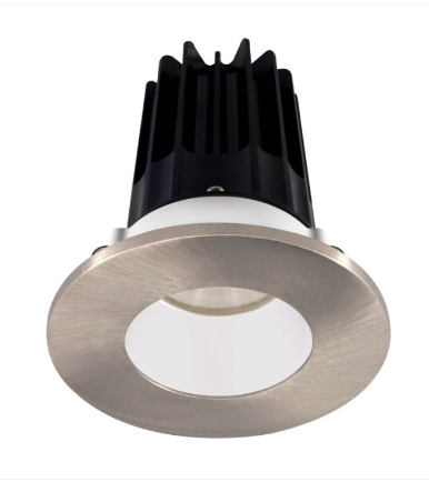Lotus LED Lights LED-2-S15W-40K-2RRWH-2RTBN-24 2" Led Recessed Downlight - High Output - 15w - 4000k - 1,020 Lumens - White Reflector - Round Brushed Nickel Trim - 24° - 120v