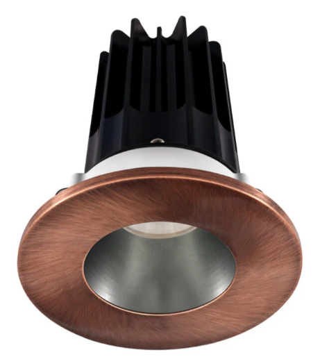 Lotus LED Lights LED-2-S15W-5CCT-2RRCH-2RTCP-60D 2 inch Recessed Downlight LED, Wattage 15W, 5CCT, Lumens 1000 lm, 60° Beam Angle, Chrome Reflector, Round Copper Trim