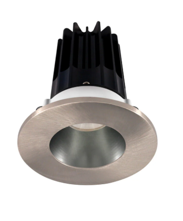 Lotus LED Lights LED-2-S15W-5CCT-2RRDM-2RTBN-24D 2 inch Recessed Downlight 15W LED 5CCT 1000 lm - 24° Beam Angle - Diamond Reflector - Round Brushed Nickel Trim - Type IC Damp Air-Tight T24 CRI 90+