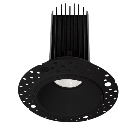 Lotus LED Lights LED-2-S15W-L5CCTBK-T 2" Trimless Round Led Downlight - High Output - 15w - 27k / 3k / 35k / 4k / 5k - 985 Lumens - 120v - Black Finish