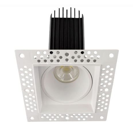 Lotus LED Lights LED-2-S15W-L5CCTWH-T-SQ 2" Trimless Square Led Downlight - High Output - 15w - 27k / 3k / 35k / 4k / 5k - 985 Lumens - 120v - White Finish