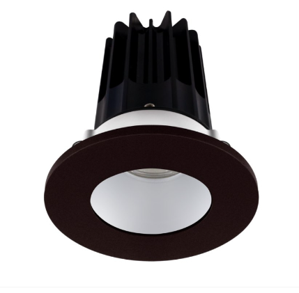 Lotus LED Lights LED-2-S8W2-27K-2RRAK-2RTBZ 2" Led Recessed Downlight - 8w - 2700k - 580 Lumens - Silver Reflector - Round Bronze Trim - 120v