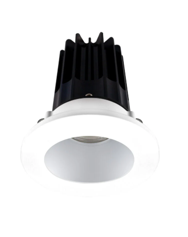 Lotus LED Lights LED-2-S8W2-27K-2RRAK-2RTWH-60D 2 inch Recessed Downlight 8W LED 2700K 580 lm - 60° Beam Angle - Alzak Reflector - Round White Trim - Type IC Damp Air-Tight T24 CRI 90+