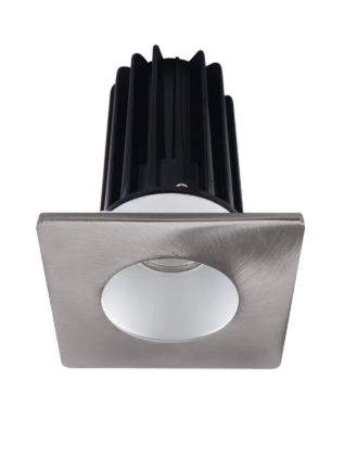 Lotus LED Lights LED-2-S8W2-27K-2RRAK-2STBN-60D 2 inch Recessed Downlight 8W LED 2700K 580 lm - 60° Beam Angle - Alzak Reflector - Square Brushed Nickel Trim - Type IC Damp Air-Tight T24 CRI 90+