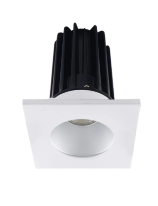 Lotus LED Lights LED-2-S8W2-27K-2RRAK-2STWH-60D 2 inch Recessed Downlight 8W LED 2700K 580 lm - 60° Beam Angle - Alzak Reflector - Square White Trim - Type IC Damp Air-Tight T24 CRI 90+