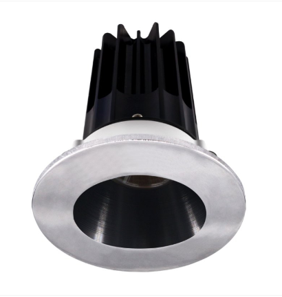 Lotus LED Lights LED-2-S8W2-27K-2RRBK-2RTCH 2" Led Recessed Downlight - 8w - 2700k - 580 Lumens - Black Reflector - Round Chrome Trim - 120v