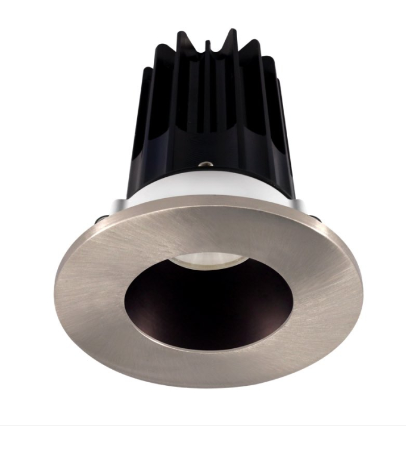 Lotus LED Lights LED-2-S8W2-27K-2RRBZ-2RTBN 2" Led Recessed Downlight - 8w - 2700k - 580 Lumens - Bronze Reflector - Round Brushed Nickel Trim - 120v
