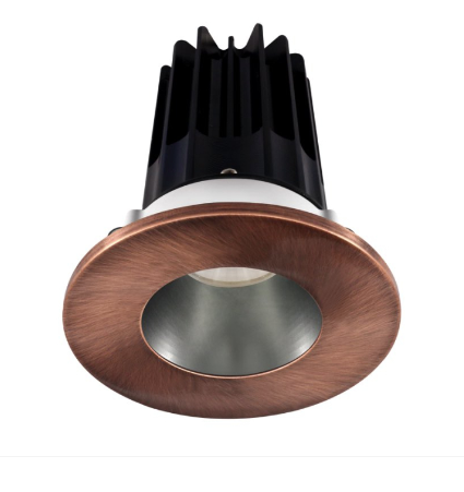 Lotus LED Lights LED-2-S8W2-27K-2RRCH-2RTCP 2" Led Recessed Downlight - 8w - 2700k - 580 Lumens - Chrome Reflector - Round Copper Trim - 120v