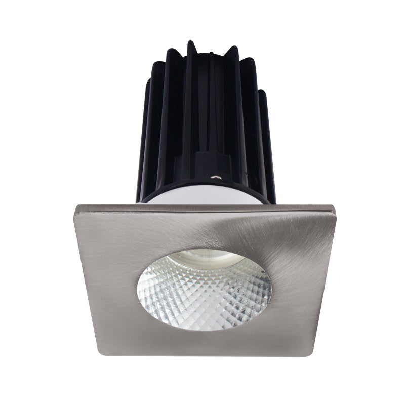 Lotus LED Lights LED-2-S8W2-27K-2RRDM-2STBN-24D 2" LED Recessed Downlight, Wattage 8W, Color Temperature 2700K, Lumens 580 lm, Beam Angle 24°, Diamond Reflector - Square Brushed Nickel Trim - 120V