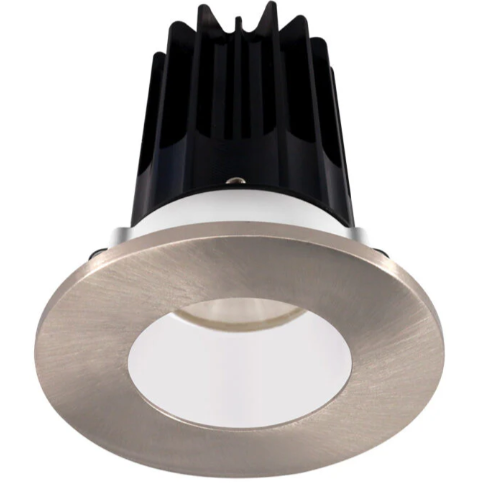 Lotus LED Lights LED-2-S8W2-27K-2RRWH-2RTBN-60D 2 inch Recessed Downlight LED, Wattage 8W, Color Temperature 2700K, Lumens 580 lm, 60° Beam Angle, White Reflector, Round Brushed Nickel