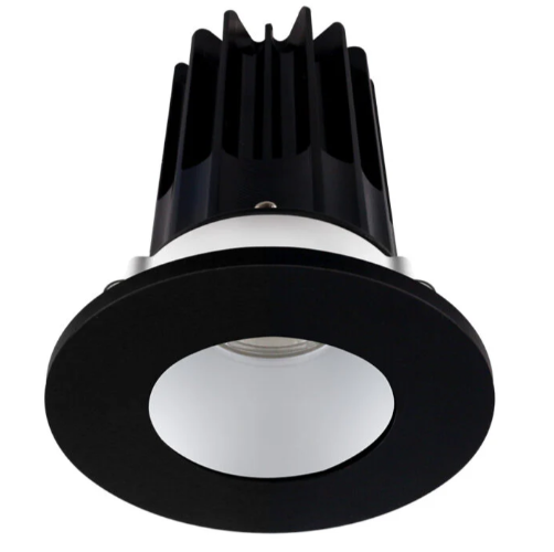 Lotus LED Lights LED-2-S8W2-3018K-2RRAK-2RTBK-60D 2 inch Recessed Downlight LED, Wattage 8W, Dim to Warm 3000-1800K, Lumens 600 lm, 60° Beam Angle, Alzak Reflector, Round Black Trim