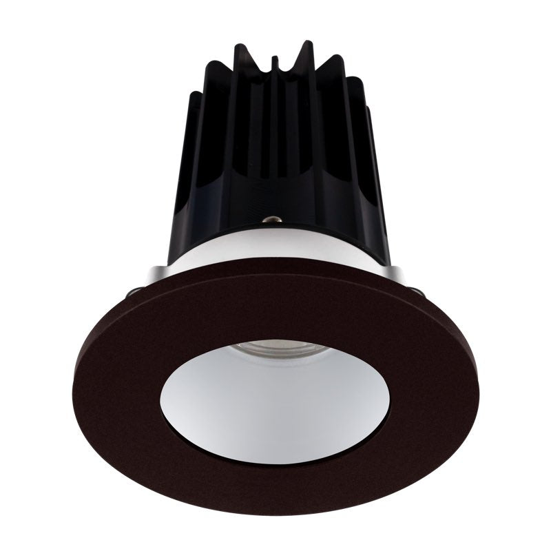 Lotus LED Lights LED-2-S8W2-3018K-2RRAK-2RTBZ-24D 2" LED Recessed Downlight, Wattage 8W, Color Temperature Dim to Warm, Lumens 600 lm, Beam Angle 24°, Silver Reflector - Round Bronze Trim - 120V
