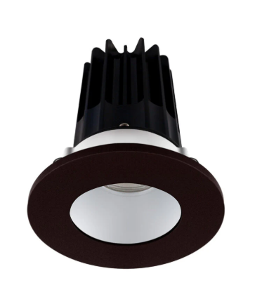 Lotus LED Lights LED-2-S8W2-3018K-2RRAK-2RTBZ 2 inch Recessed Downlight 8W LED Dim to Warm 3000-1800K 600 lm - 38° Beam Angle - Alzak Reflector - Round Bronze Trim - Type IC Damp Air-Tight T24 CRI 90+