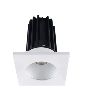 Lotus LED Lights LED-2-S8W2-3018K-2RRAK-2STWH-60D 2 inch Recessed Downlight 8W LED Dim to Warm 3000-1800K 600 lm - 60° Beam Angle - Alzak Reflector - Square White Trim - Type IC Damp Air-Tight T24 CRI 90+