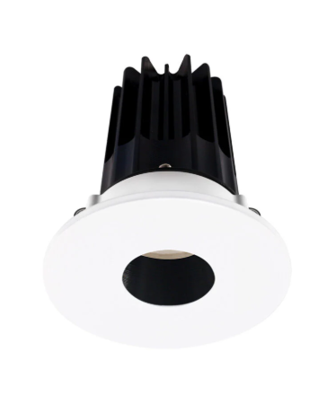 Lotus LED Lights LED-2-S8W2-3018K-2RRBK-2RPH 2 inch Recessed Downlight 8W LED Dim to Warm 3000-1800K 600 lm - 38° Beam Angle - Black Reflector - Round Pinhole Trim - Type IC Damp Air-Tight T24 CRI 90+