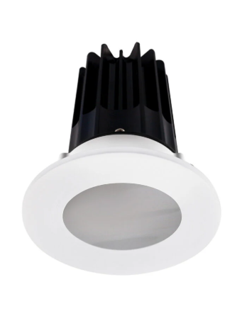 Lotus LED Lights LED-2-S8W2-3018K-2RRBK-2RST-60D 2 inch Recessed Downlight 8W LED Dim to Warm 3000-1800K 600 lm - 60° Beam Angle - Black Reflector - Round Shower Trim - Type IC Damp Air-Tight T24 CRI 90+