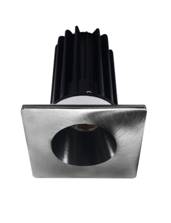 Lotus LED Lights LED-2-S8W2-3018K-2RRBK-2STCH-60D 2 inch Recessed Downlight 8W LED Dim to Warm 3000-1800K 600 lm - 60° Beam Angle - Black Reflector - Square Chrome Trim - Type IC Damp Air-Tight T24 CRI 90+