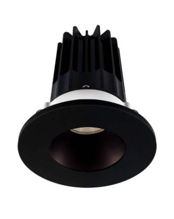 Lotus LED Lights LED-2-S8W2-3018K-2RRBZ-2RTBK-60D 2 inch Recessed Downlight 8W LED Dim to Warm 3000-1800K 600 lm - 60° Beam Angle - Bronze Reflector - Round Black Trim - Type IC Damp Air-Tight T24 CRI 90+