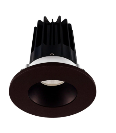 Lotus LED Lights LED-2-S8W2-3018K-2RRBZ-2RTBZ 2 inch Recessed Downlight 8W LED Dim to Warm 3000-1800K 600 lm - 38° Beam Angle - Bronze Reflector - Round Bronze Trim - Type IC Damp Air-Tight T24 CRI 90+