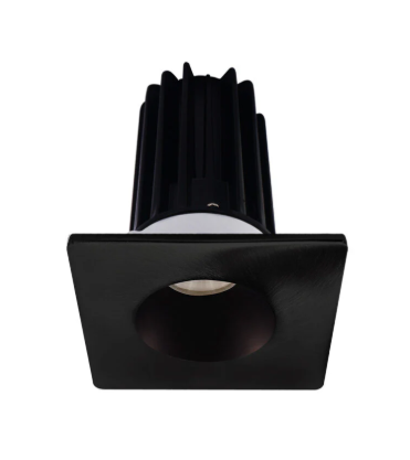 Lotus LED Lights LED-2-S8W2-3018K-2RRBZ-2STBK-60D 2 inch Recessed Downlight 8W LED Dim to Warm 3000-1800K 600 lm - 60° Beam Angle - Bronze Reflector - Square Black Trim - Type IC Damp Air-Tight T24 CRI 90+