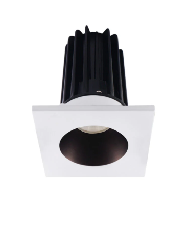 Lotus LED Lights LED-2-S8W2-3018K-2RRBZ-2STWH-60D 2 inch Recessed Downlight 8W LED Dim to Warm 3000-1800K 600 lm - 60° Beam Angle - Bronze Reflector - Square White Trim - Type IC Damp Air-Tight T24 CRI 90+