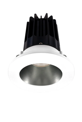 Lotus LED Lights LED-2-S8W2-3018K-2RRCH-2RTWH 2 inch Recessed Downlight 8W LED Dim to Warm 3000-1800K 600 lm - 38° Beam Angle - Chrome Reflector - Round White Trim - Type IC Damp Air-Tight T24 CRI 90+
