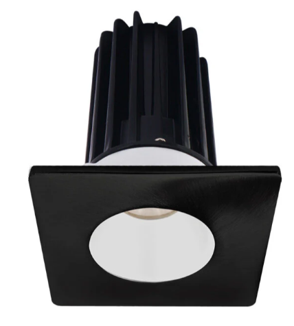 Lotus LED Lights LED-2-S8W2-3018K-2RRWH-2STBK-60D 2 inch Recessed Downlight LED, Wattage 8W, Dim to Warm 3000-1800K, Lumens 600 lm, 60° Beam Angle, White Reflector, Square Black Trim