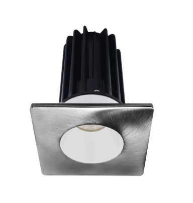 Lotus LED Lights LED-2-S8W2-3018K-2RRWH-2STCH-60D 2 inch Recessed Downlight 8W LED Dim to Warm 3000-1800K 600 lm - 60° Beam Angle - White Reflector - Square Chrome Trim - Type IC Damp Air-Tight T24 CRI 90+