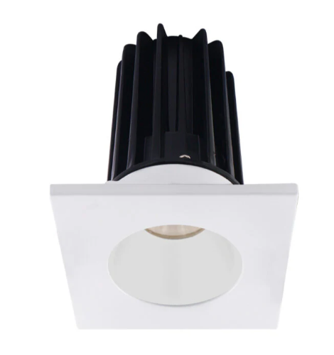 Lotus LED Lights LED-2-S8W2-3018K-2RRWH-2STWH-60D 2 inch Recessed Downlight LED, Wattage 8W, Dim to Warm 3000-1800K, Lumens 600 lm, 60° Beam Angle, White Reflector, Square White Trim
