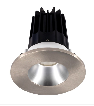 Lotus LED Lights LED-2-S8W2-30K-2RRAK-2RTBN 2" Led Recessed Downlight - 8w - 3000k - 600 Lumens - Silver Reflector - Round Brushed Nickel Trim - 120v