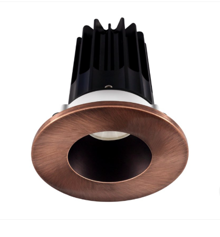 Lotus LED Lights LED-2-S8W2-30K-2RRBZ-2RTCP 2" Led Recessed Downlight - 8w - 3000k - 600 Lumens - Bronze Reflector - Round Copper Trim - 120v