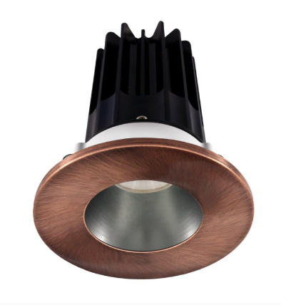 Lotus LED Lights LED-2-S8W2-30K-2RRCH-2RTCP 2" Led Recessed Downlight - 8w - 3000k - 600 Lumens - Chrome Reflector - Round Copper Trim - 120v