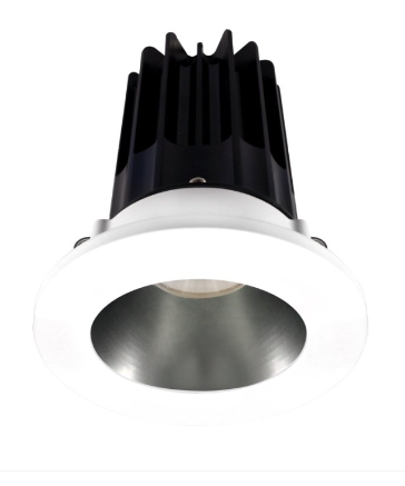 Lotus LED Lights LED-2-S8W2-30K-2RRCH-2RTWH 2" Led Recessed Downlight - 8w - 3000k - 600 Lumens - Chrome Reflector - Round White Trim - 120v