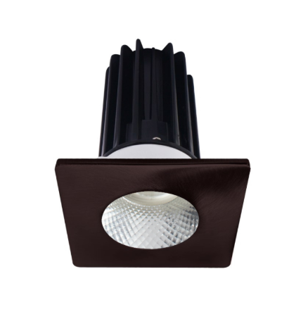 Lotus LED Lights LED-2-S8W2-30K-2RRDM-2STBZ-24D 2" LED Recessed Downlight - 8W - 3000K - 600 Lumens - Diamond Reflector - Square Bronze Trim - 120V - 24° Beam Angle