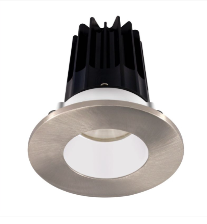 Lotus LED Lights LED-2-S8W2-30K-2RRWH-2RTBN 2" Led Recessed Downlight - 8w - 3000k - 600 Lumens - White Reflector - Round Brushed Nickel Trim - 120v