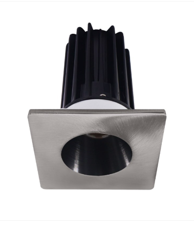 Lotus LED Lights LED-2-S8W2-40K-2RRBK-2STBN-24 2" Led Recessed Downlight - 8w - 4000k - 620 Lumens - Black Reflector - Square Brushed Nickel Trim - 24° - 120v