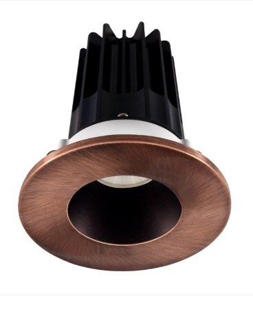Lotus LED Lights LED-2-S8W2-40K-2RRBZ-2RTCP 2" Led Recessed Downlight - 8w - 4000k - 620 Lumens - Bronze Reflector - Round Copper Trim - 120v
