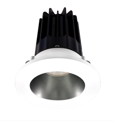 Lotus LED Lights LED-2-S8W2-40K-2RRCH-2RTWH 2" Led Recessed Downlight - 8w - 4000k - 620 Lumens - Chrome Reflector - Round White Trim - 120v